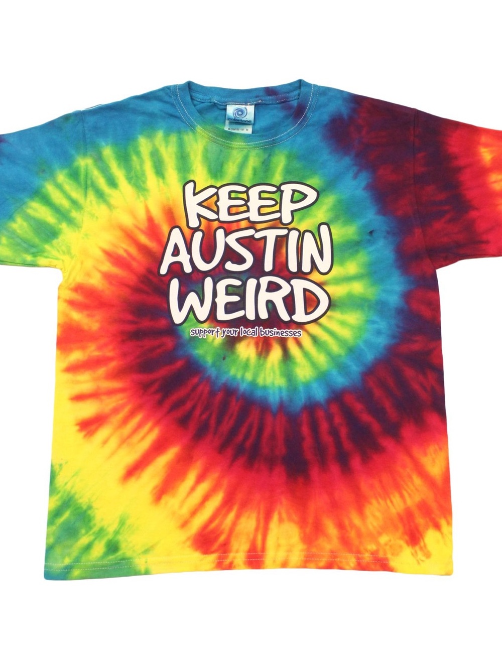 Keep Austin Weird Tie-Dye T-Shirt - Multicolor M unisex